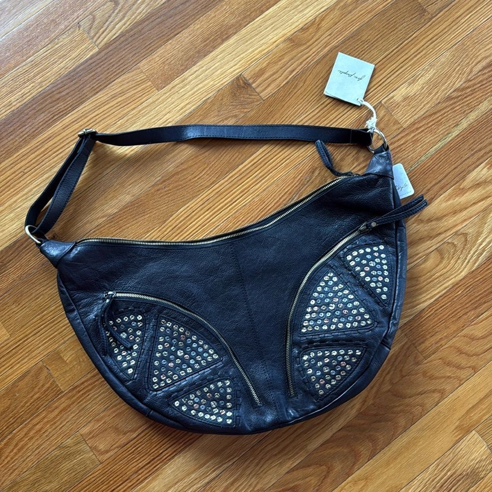 Free People West Side Studded Sling. BLACK - Picture 2 of 5